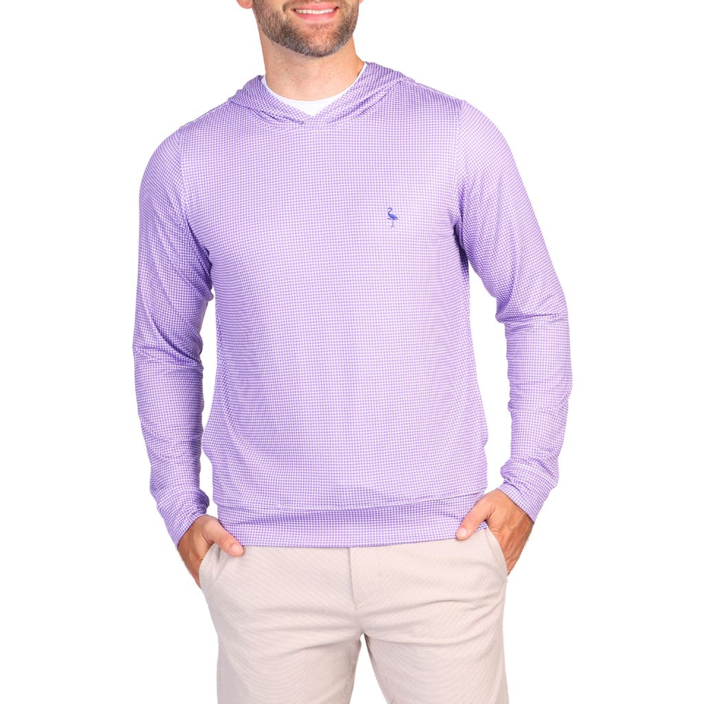 Shop Tailorbyrd Houndstooth Print Performance Hoodie In Purple