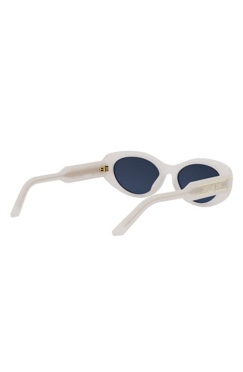 Shop Dior Signature B8u 55mm Butterfly Sunglasses In Ivory/blue