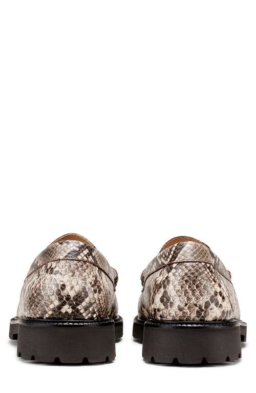 G.h.bass Larson Snakeskin Embossed Penny Loafer In Natural Multi