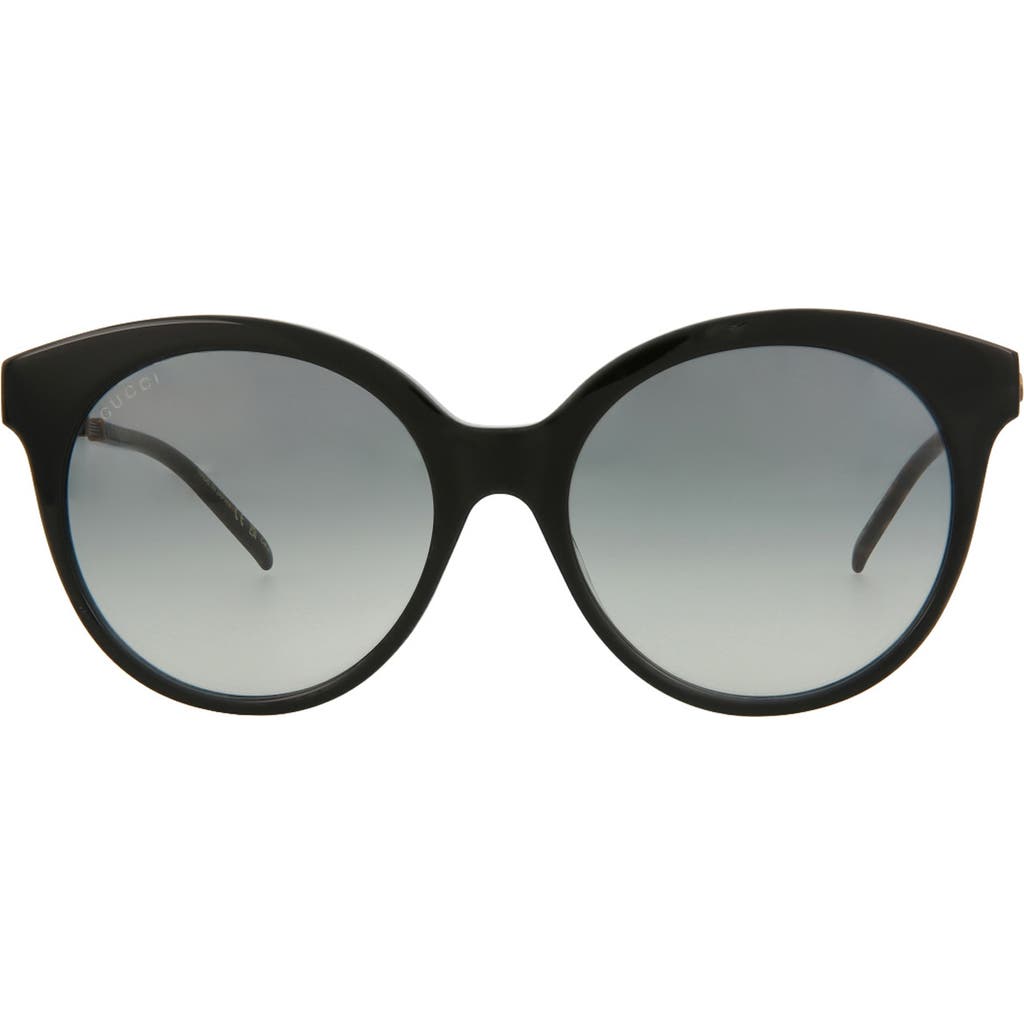 Gucci Gg0653sz W 001 Round Sunglasses In Black Gold Grey