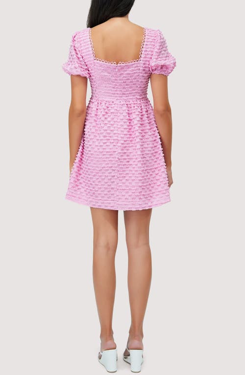 Lost + Wander Paloma Textured Minidress In Pink