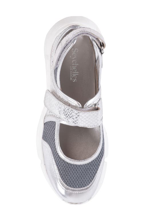 Shop Seychelles Track Star Sneaker In Silver/silver Leather