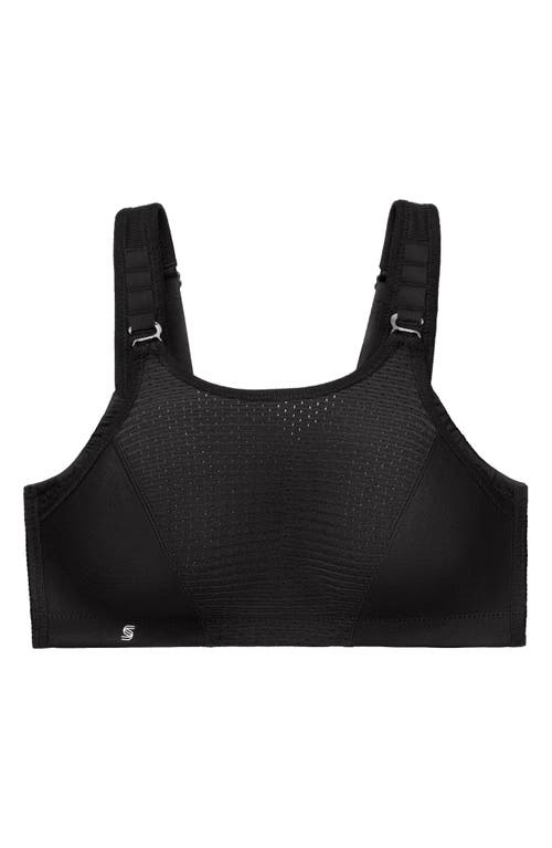 Shop Glamorise Custom Control Sports Bra In Solid Black