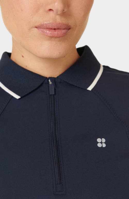 Shop Sweaty Betty Power Tennis Polo In Navy Blue