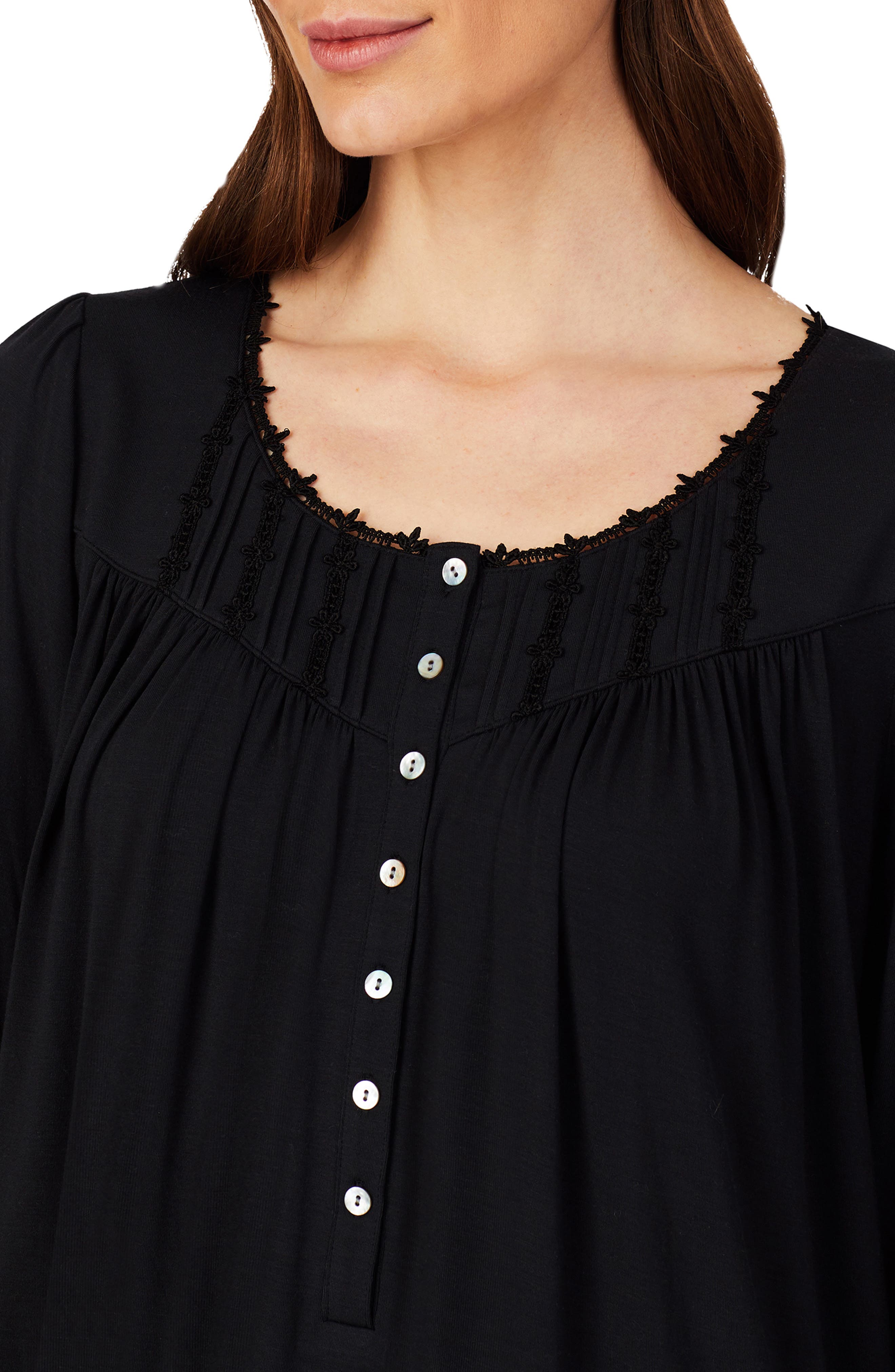 Eileen West Waltz Embroidered Long Sleeve Nightgown Nordstrom