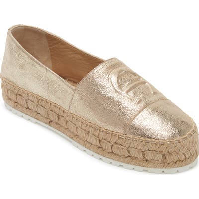Etienne Aigner Wade Platform Espadrille, Metallic
