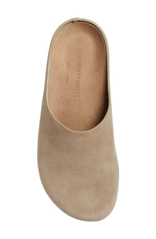 Shop Common Projects Debossed Clog In Taupe