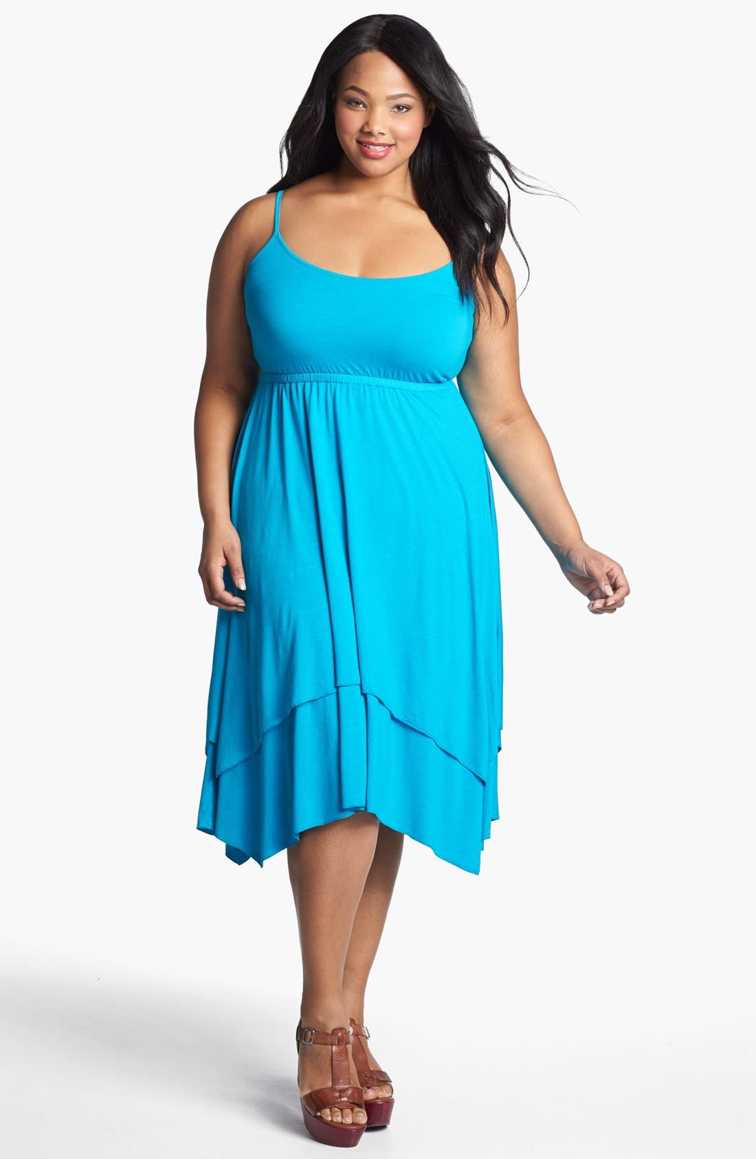 Three Dots Layered Skirt Sundress (Plus Size) Nordstrom