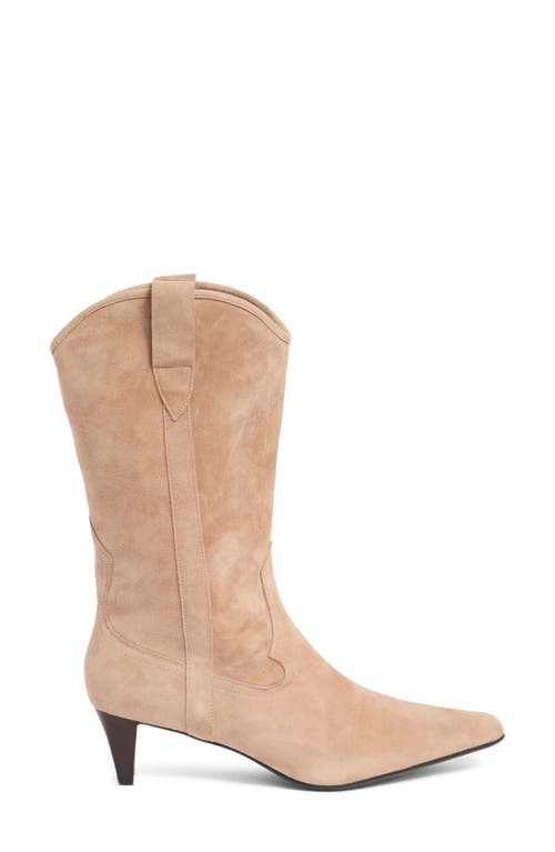 Shop Jeffrey Campbell Mulhall Western Boot In Natural Suede