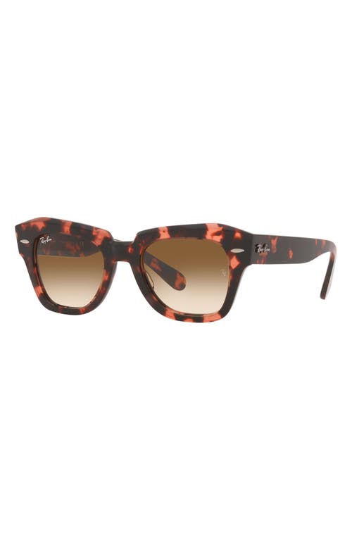 Ray Ban Ray-ban State Street 52mm Sunglasses In Pink Havana/brown Gradient
