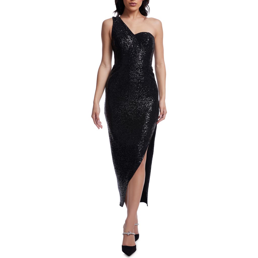 dress the population black sequin Ava Dress Dress the Population