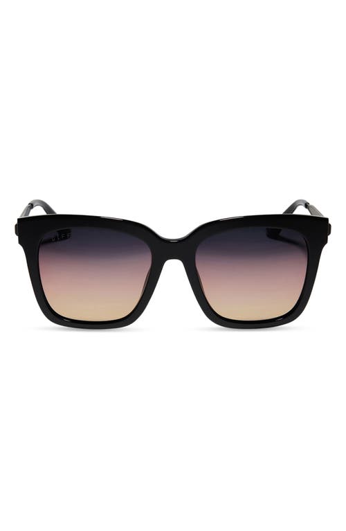Diff Bella 54mm Gradient Square Sunglasses In Black