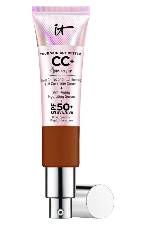 IT Cosmetics CC+ Cream Illumination SPF 50+ Full Coverage Cream Corrector & Serum in Deep