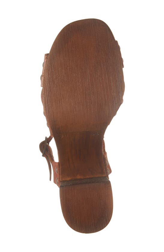 Shop Chocolat Blu Hira Ankle Strap Platform Sandal In Cognac Leather