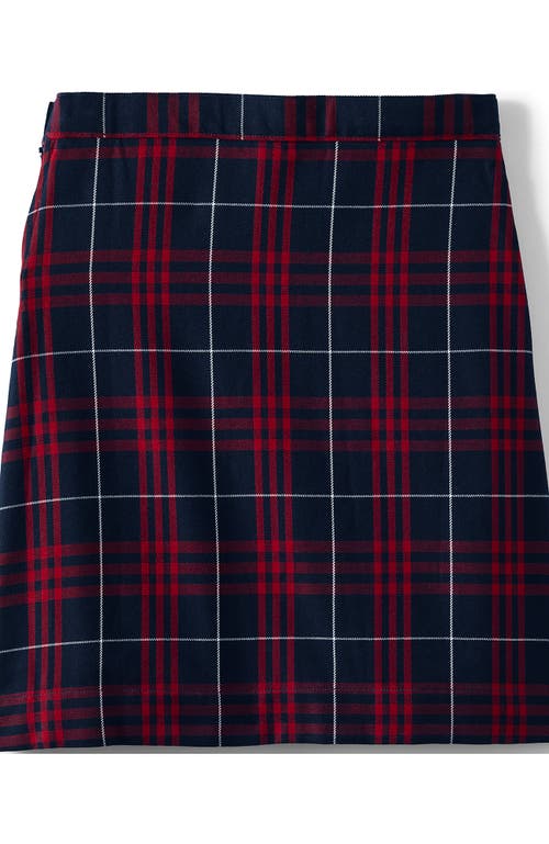 Shop Lands' End School Uniform Girls Plus Plaid A-line Skirt Below The Knee In Classic Navy Large Plaid