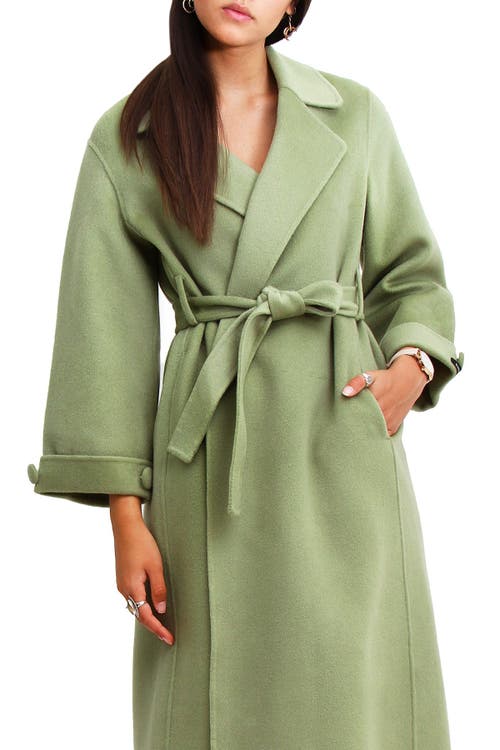 Shop Belle & Bloom Stay Wild Wool Coat In Green