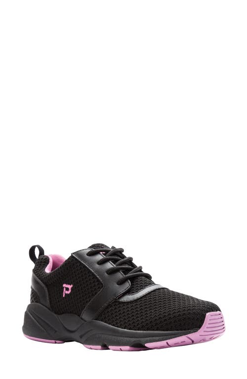 Propét Stability X Sneaker In Black/berry Fabric