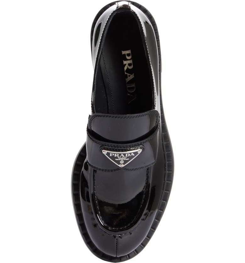 Prada Triangle Logo Patent Leather Loafer | Nordstrom