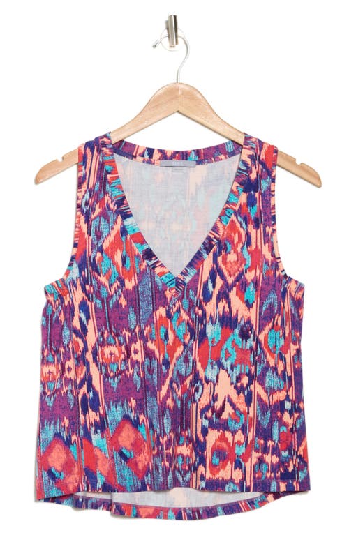 Tart Onida Print Tank In Large Ikat Melange