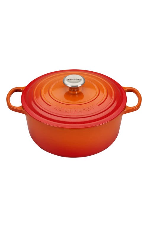 Le Creuset Signature 5 1/2 Quart Round Enamel Cast Iron French/Dutch Oven in Flame at Nordstrom