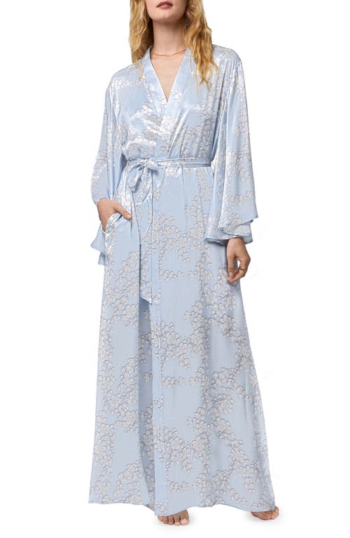 Floral Print Silk Robe in Renee Blossom