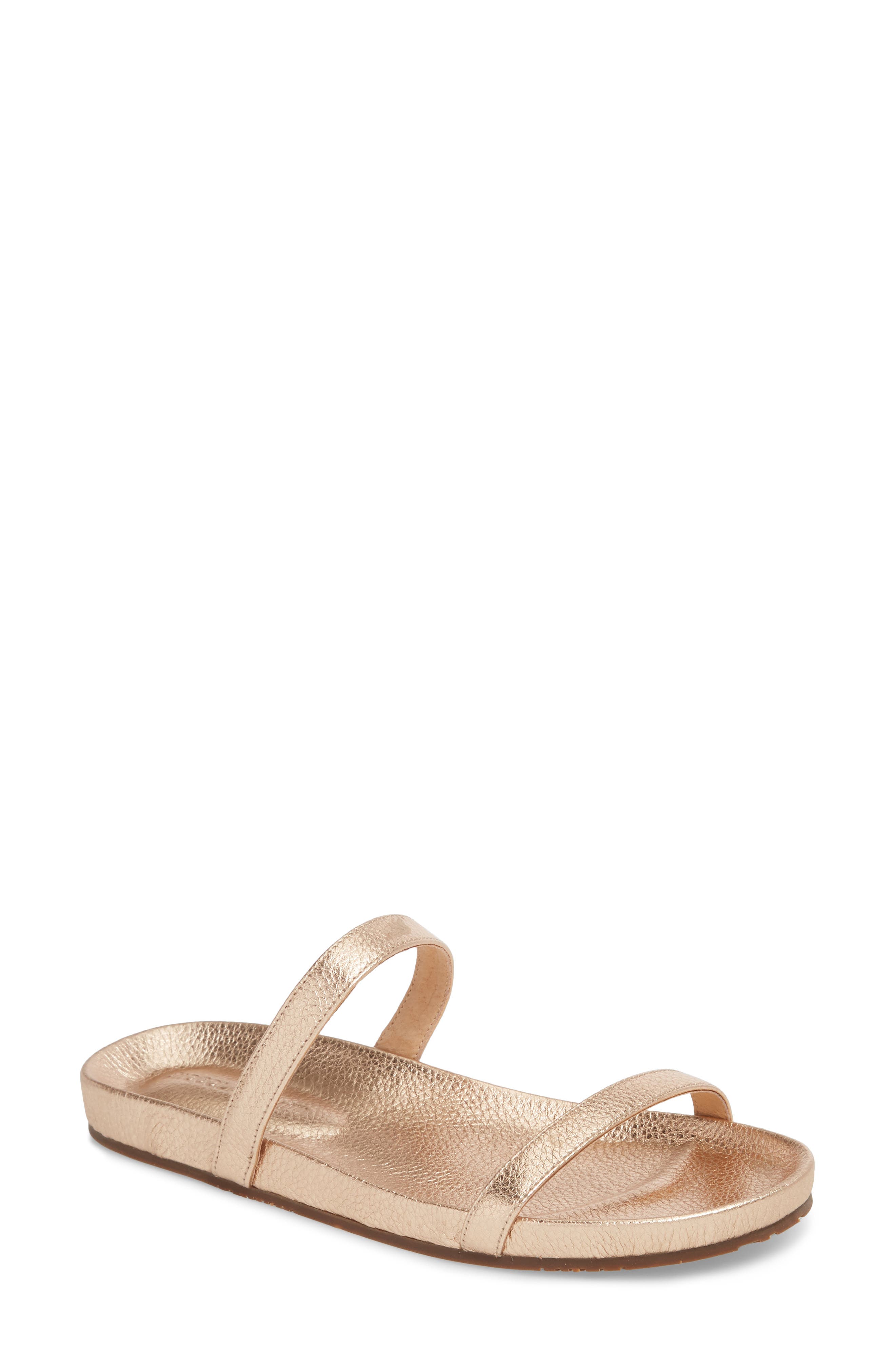 Chocolat Blu Yale Two-Strap Sandal, Metallic