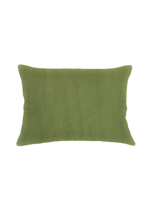 Anaya So Soft Linen Pillow Down Insert In Pure Green