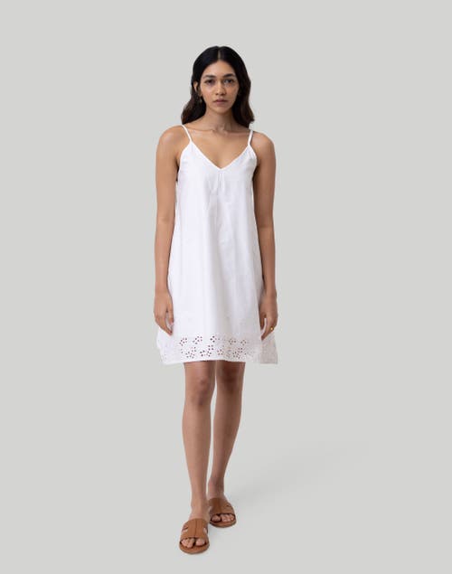 Shop Reistor Short Tent Dress With Back Tie In Coconut White