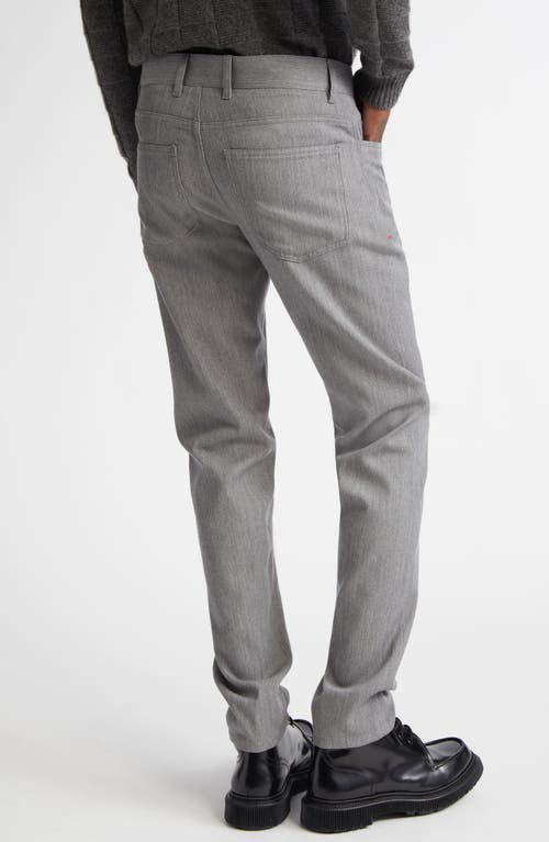 Shop Isaia Five-pocket Slim Fit Chinos In Medium Grey