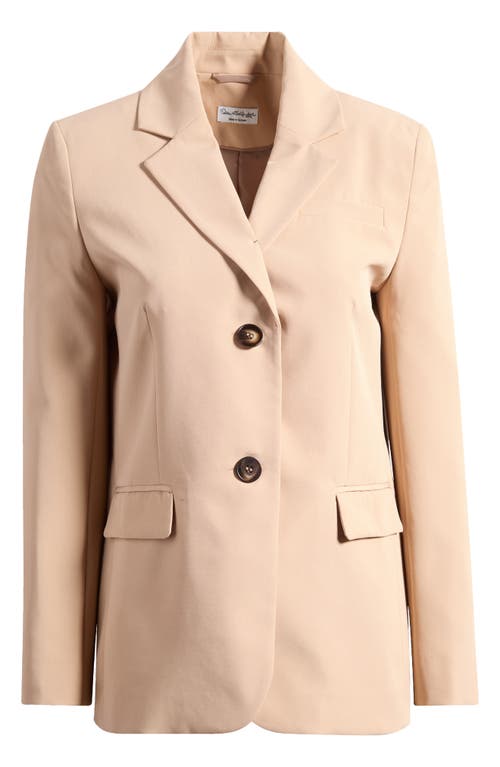 Miss Selfridge Single Breasted Blazer In Camel