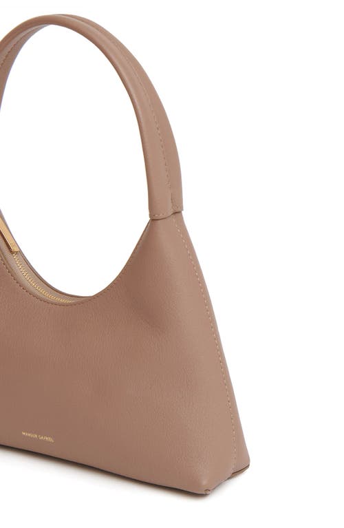 Shop Mansur Gavriel Mini Candy Leather Hobo Bag In Biscotto