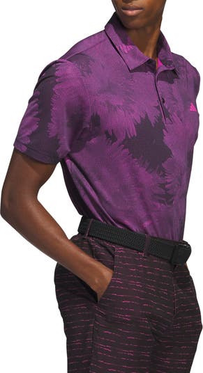 adidas Golf Men\'s adidas Black/Purple Polo Flower Palmer | Mesh AEROREADY Nordstrom Arnold