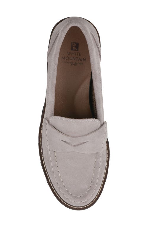 Shop White Mountain Footwear Gunner Lug Sole Platform Loafer In Light Taupe/suede