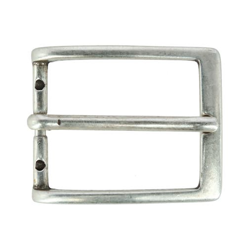 Trafalgar 32mm Simply Stated Single Pronged Solid Brass Harness Belt Buckle In Antique Silver
