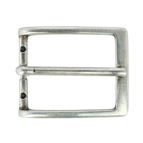 Shop Trafalgar 32mm Simply Stated Single Pronged Solid Brass Harness Belt Buckle In Antique Silver