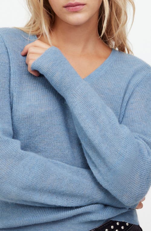 MADEWELL MADEWELL DEEP V-NECK ALPACA BLEND SWEATER 