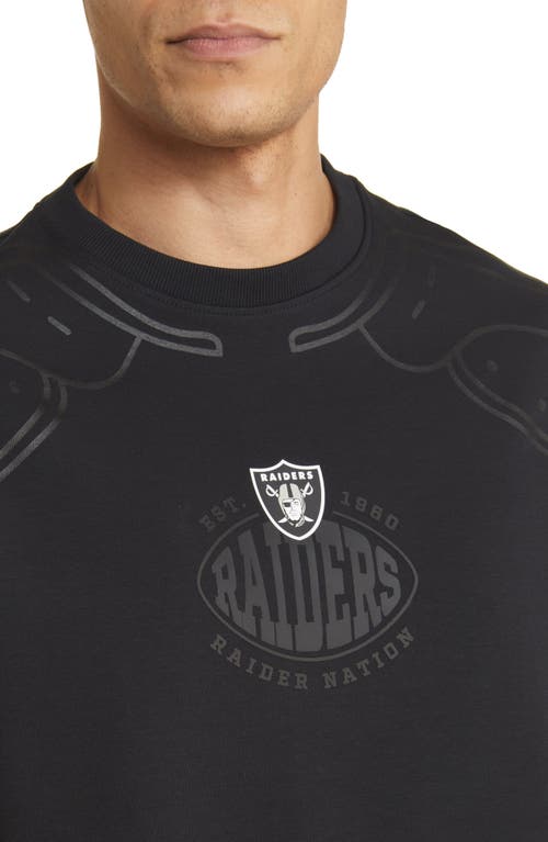 Shop Hugo Boss Boss X Nfl Blitz Crewneck Sweatshirt In Las Vegas Raiders Black