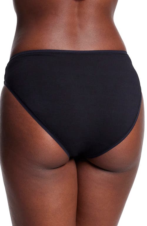 Hanky Panky Mid-rise Supima Cotton Bikini Briefs In Black