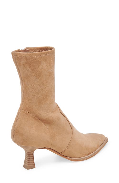 Shop Dolce Vita Azalea Pointed Toe Bootie In Camel Suede