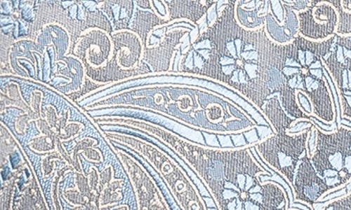 Shop Eton Paisley Floral Silk Tie In Lt/patel Grey