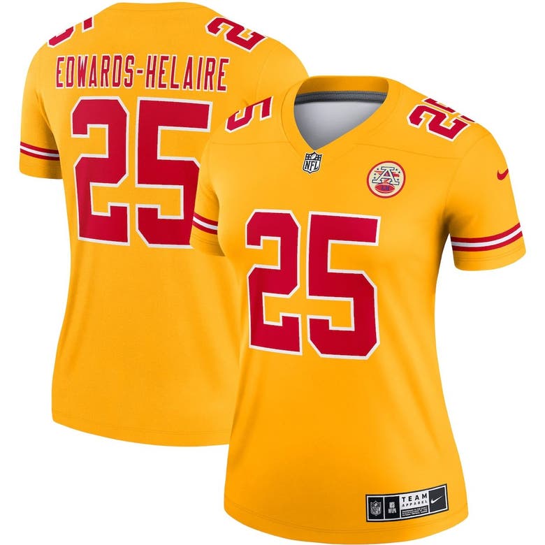 Nike Big Boys Clyde Edwards-Helaire Gold-Tone Kansas City Chiefs Inverted Team Game Jersey - Gold-Tone