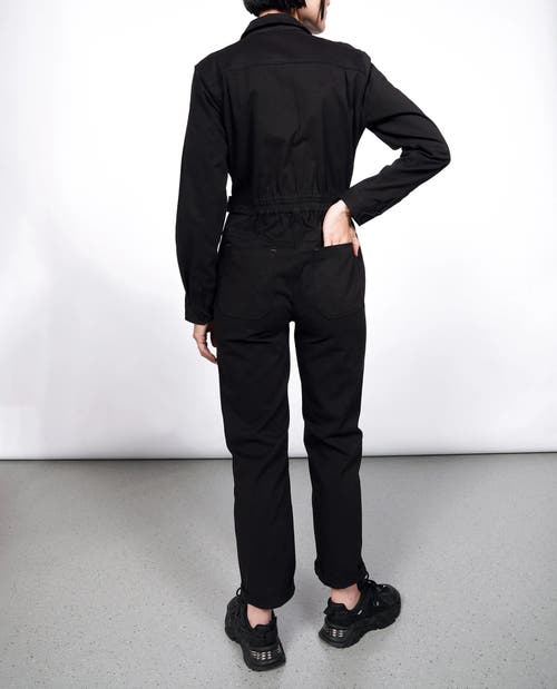 Wildfang The Essential Long Sleeve High Waisted Coverall In Black