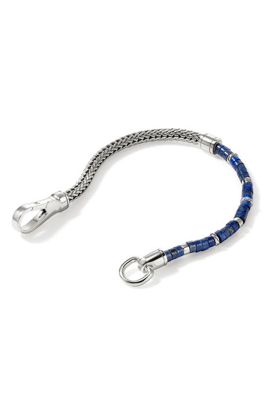 Shop John Hardy Hesishi Chain & Stone Bracelet In Silver/blue