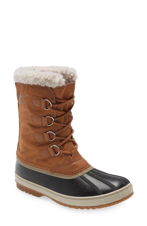 SOREL 1964 Pac Faux Shearling Trim Waterproof Snow Boot in Brown/Black at Nordstrom, Size 9.5