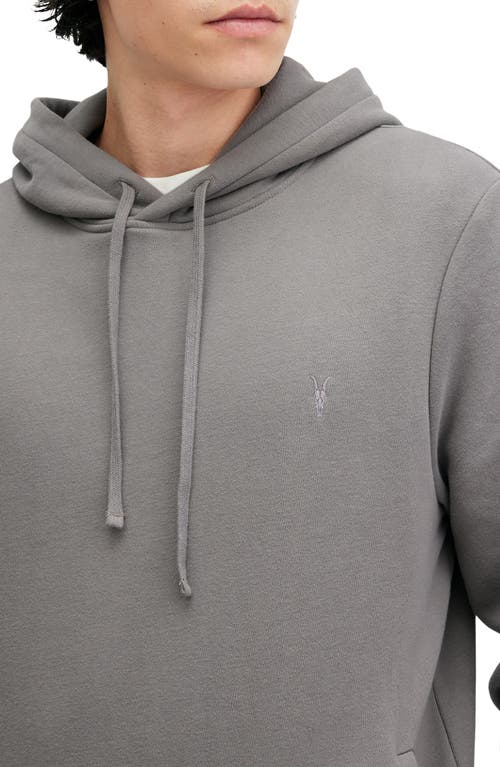 Shop Allsaints Raven Cotton Hoodie In Radio Grey