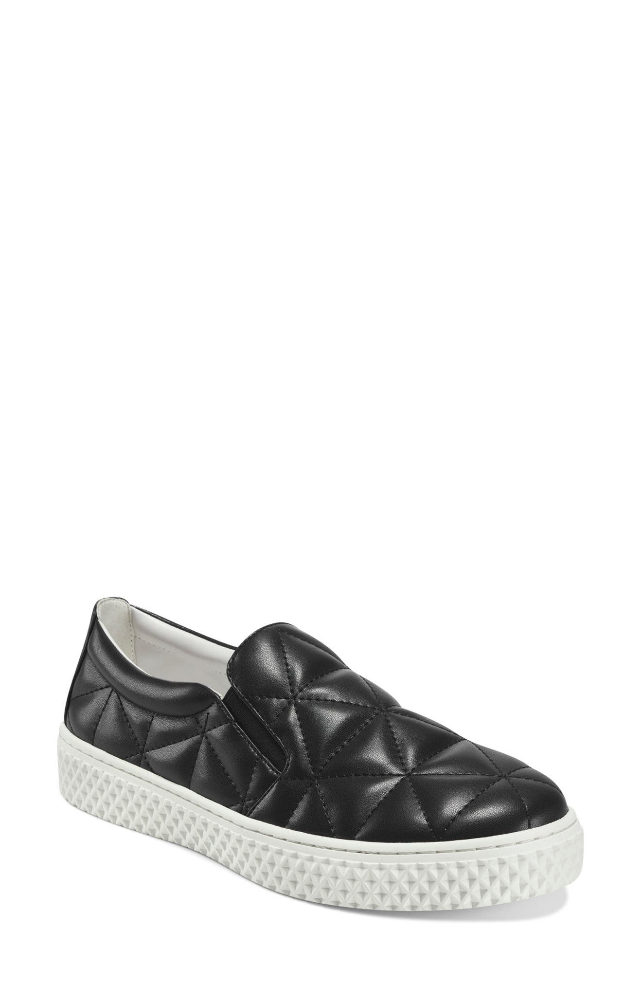 Aerosoles Erin Quilted Slip-on Sneaker In Black