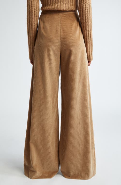 Shop Max Mara Gilly Corduroy Ultrawide Leg Pants In Camel