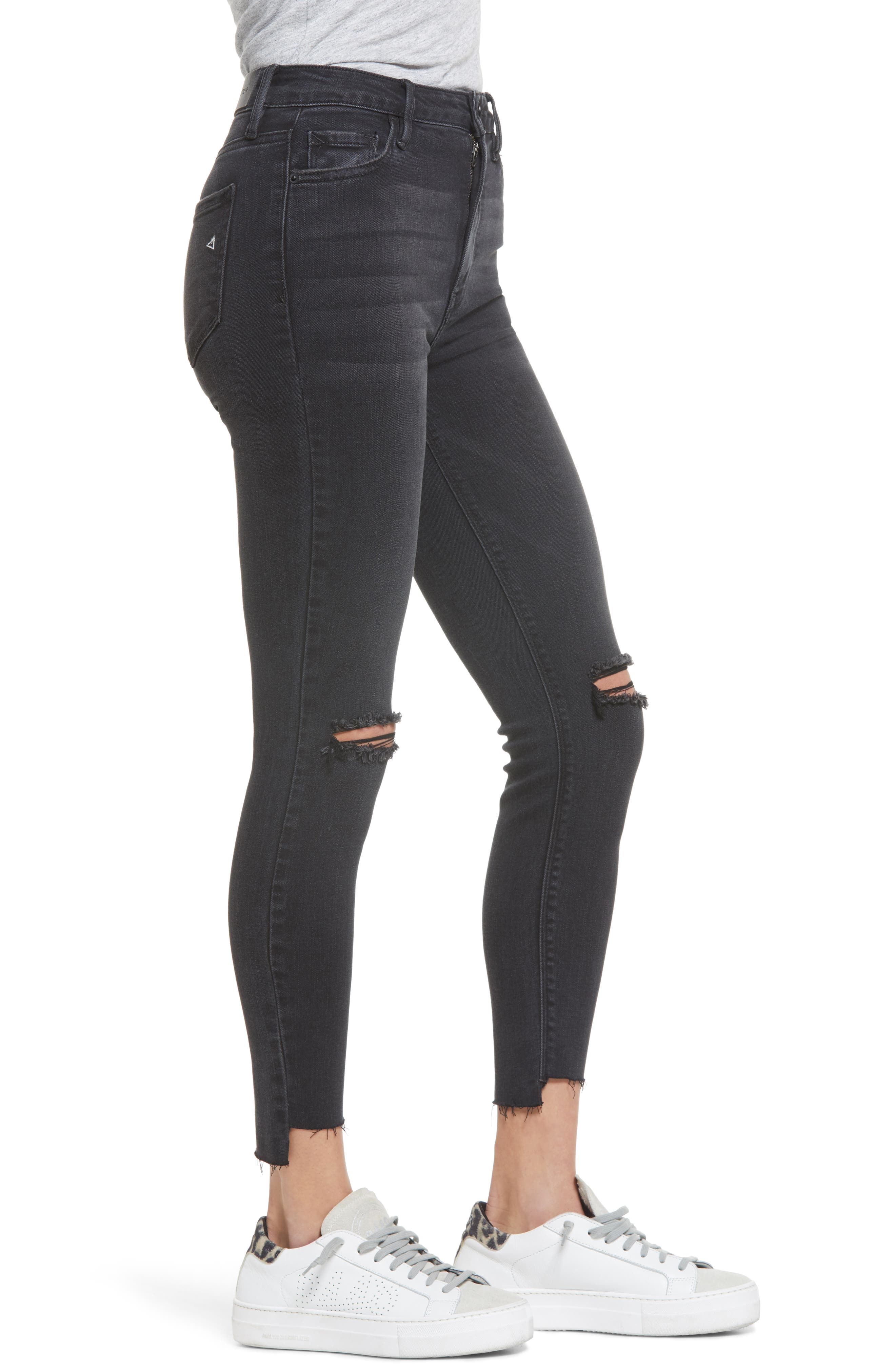 HIDDEN JEANS Ripped High Waist Ankle Skinny Jeans Nordstrom