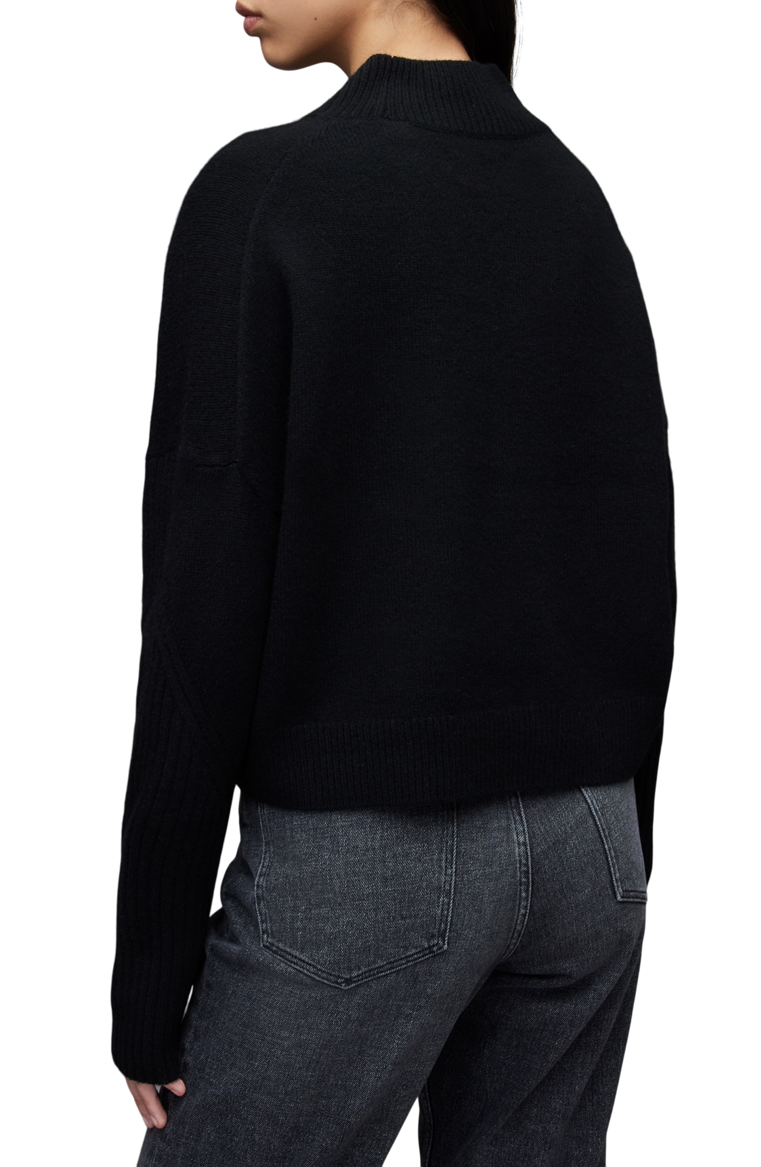AllSaints Orion Mock Neck Cashmere & Wool Sweater Nordstrom