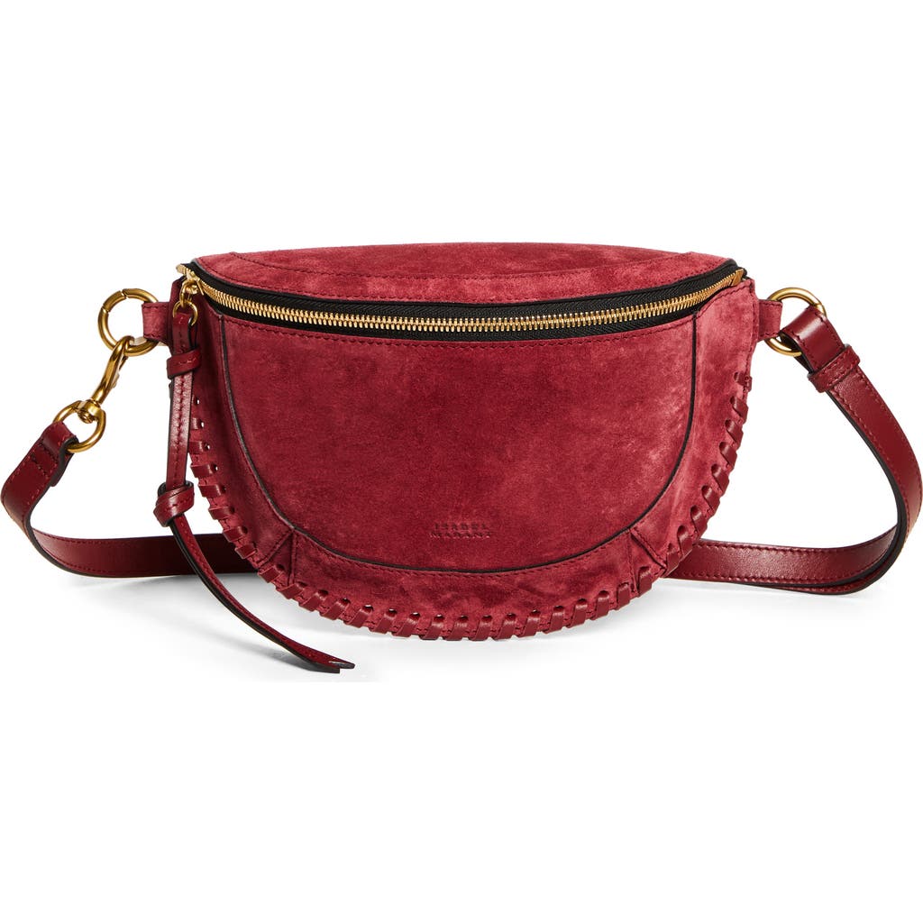 Isabel Marant Skano Xo Capsule Suede Belt Bag In Raspberry